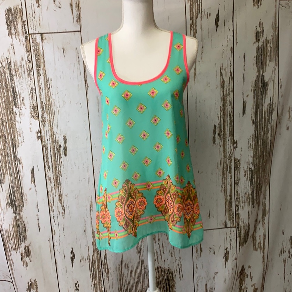 Goo Yoo USA Sheer Neon Top